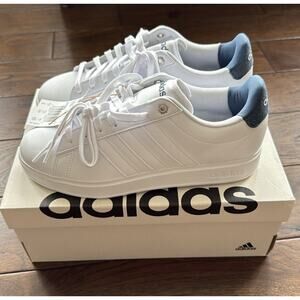 Rare Adidas Grand Court 2.0 Sneakers, Cloudfoam, White Jean Blue, 8.5